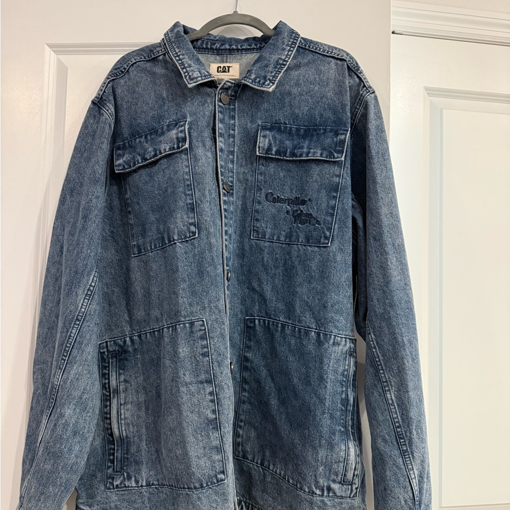 Caterpillar Men's Blue Denim Shirt Jacket